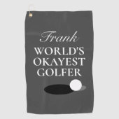 Aangepaste golfhanddoek voor de okayest golfer ter (Voorkant)