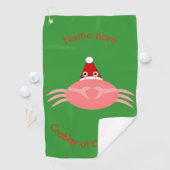 Aangepaste Golfhanddoek voor kerstkrab (Insitu)