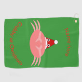Aangepaste Golfhanddoek voor kerstkrab (Horizontaal)