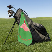 Aangepaste Golfhanddoek voor kerstkrab (Groen)
