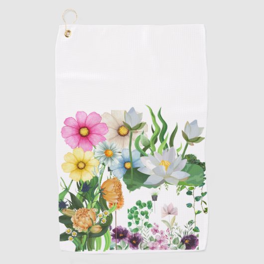 Aangepaste golfhanddoeken | Gepersonaliseerde golf Golfhanddoek (Voorkant)