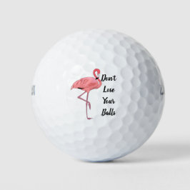 Aangepaste golfhumor Roze Flamingo Golfballen