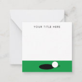 Aangepaste golfkaarten voor golfers notitiekaartje (Voorkant)