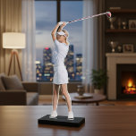 Aangepaste golfspeler Acryl Fotosculptuur Staand Fotobeeldje<br><div class="desc">Perfect voor golfers en fans | Vier het spel waar je van houdt met een gepersonaliseerde acryl fotosculptuur die de sensatie van elke schommel en elke putt vangt. Of het nu gaat om je eigen golfmoment, de grote overwinning van een geliefde of een herinnering aan de baan, deze aangepaste herinnering...</div>