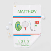 Aangepaste golfspeler Naam beste Inspirerend offer Golfhanddoek (Insitu)