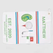 Aangepaste golfspeler Naam beste Inspirerend offer Golfhanddoek (Horizontaal)
