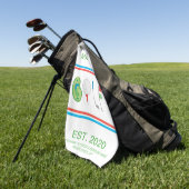 Aangepaste golfspeler Naam beste Inspirerend offer Golfhanddoek (Groen)