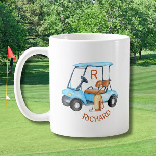 Aangepaste golftas Clubs Monogram Naam Koffiemok