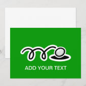 Aangepaste golfuitnodigingen kaart (Voorkant / Achterkant)