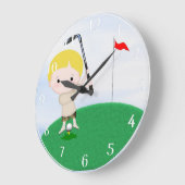 Aangepaste Golfwandklok Grote Klok (Hoek)