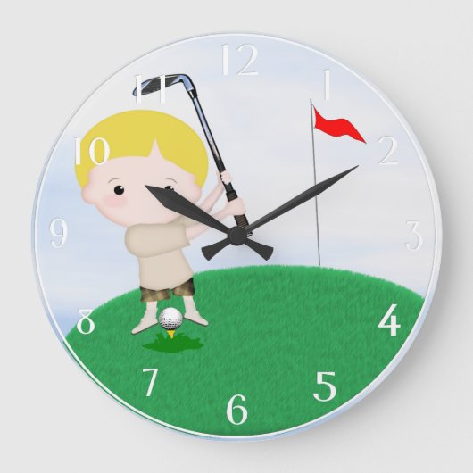 Aangepaste Golfwandklok Grote Klok (Voorkant)