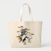 Aangepaste golven grote tote bag (Voorkant)