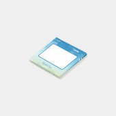 Aangepaste golven voor blauwe hemelzee post-it® notes (Schuin)