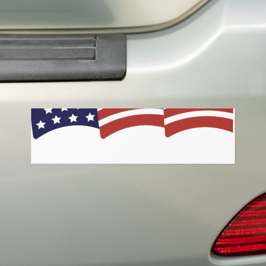 Aangepaste golvende vlag Bumpersticker Sjabloon (Op auto)