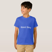 Aangepaste Good Boy witte kleur Tekst Deep Royal C T-shirt (Voorkant volledig)