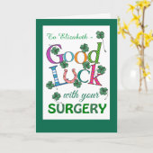 Aangepaste Good Luck Chirurgie Vier-blad Klaver Kaart (Gele Bloem)