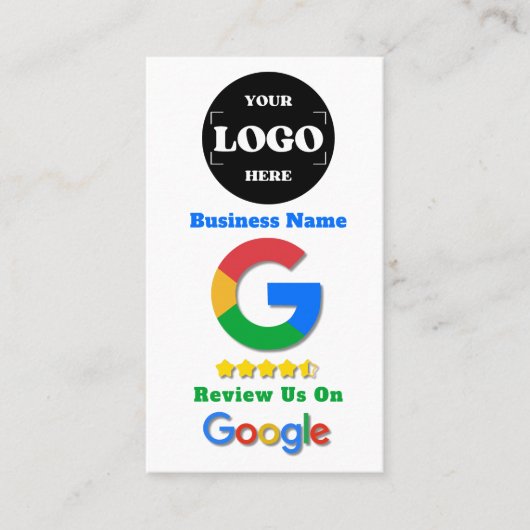 Aangepaste Google Review Business Logo QR Code Lin Visitekaartje (Voorkant)