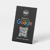 Aangepaste Google Review QR Code Zakelijk Reclamebord Met Voetstuk (Voorkant)