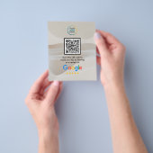 Aangepaste Google Reviews QR-code  Flyer (Hand)