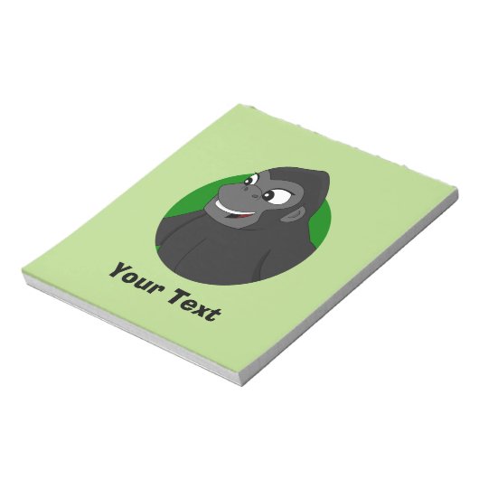Aangepaste Gorilla Cartoon-laptop Notitieblok (Linkerzijde)