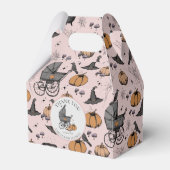 Aangepaste Gothic Roze Baby Carriage Halloween Bedankdoosjes (Voorkant Zijde)