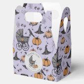 Aangepaste Gothic Victoriaans Baby Carriage Hallow Bedankdoosjes (Geopend)