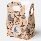 Aangepaste Gothic Victoriaans Baby Carriage Hallow Bedankdoosjes (Geopend)