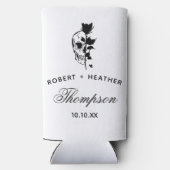 Aangepaste Gotische bruiloft tot de dood doen ons  Seltzer Blikjeskoeler (Achterkant)