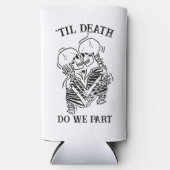 Aangepaste Gotische bruiloft tot de dood doen ons  Seltzer Blikjeskoeler (Voorkant)