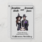 Aangepaste Gotische Halloween bruiloft Kaart (Voorkant / Achterkant)