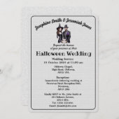 Aangepaste Gotische Heks & Warlock Hallowedding Kaart (Voorkant / Achterkant)