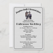 Aangepaste Gotische Heks & Warlock Hallowedding Kaart (Voorkant)
