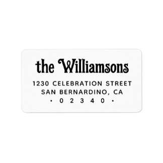 Aangepaste gotische retro typografie familienaam etiket