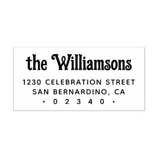 Aangepaste gotische retro typografie familienaam rubberstempel