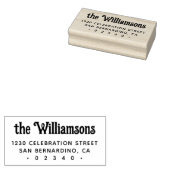 Aangepaste gotische retro typografie familienaam rubberstempel (Gestempeld)