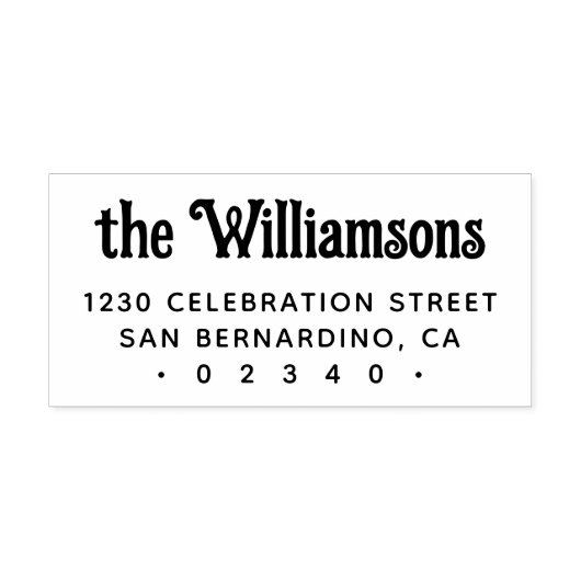 Aangepaste gotische retro typografie familienaam zelfinktende stempel (Design)