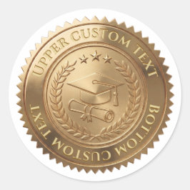Aangepaste goud folie afstudeercertificaat zegel