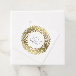 Aangepaste goud folie Kerstvakantie Bedankjes Labels
