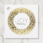 Aangepaste goud folie Kerstvakantie Bedankjes Labels (Voorkant)