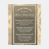 Aangepaste  Goud Pensioen Teken Fleece Deken (Voorkant)