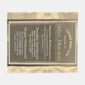 Aangepaste  Goud Pensioen Teken Fleece Deken (Voorkant (Horizontaal))