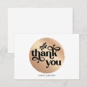 Aangepaste goudcirculatie Hartelijk dank Bedankkaart (Voorkant / Achterkant)