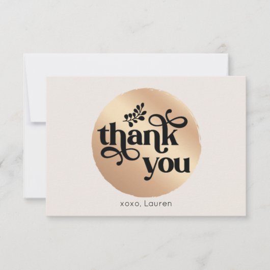 Aangepaste  goudcirculatie Hartelijk dank Bedankkaart (Voorkant)