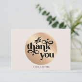 Aangepaste  goudcirculatie Hartelijk dank Bedankkaart (Staand voorkant)