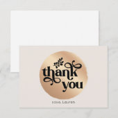 Aangepaste  goudcirculatie Hartelijk dank Bedankkaart (Voorkant / Achterkant)