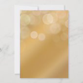 Aangepaste gouden 50ste verjaardagsfeestje voor ee save the date (Achterkant)