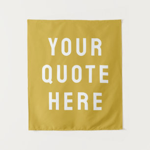 Aangepaste gouden banner gepersonaliseerde uw offe wandkleed
