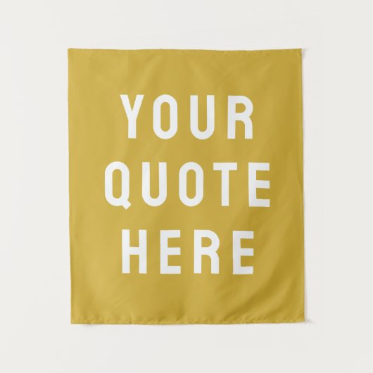 Aangepaste gouden banner gepersonaliseerde uw offe wandkleed (Voorkant)