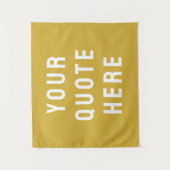 Aangepaste gouden banner gepersonaliseerde uw offe wandkleed (Voorkant)