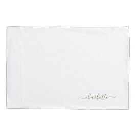 Aangepaste gouden bed kussen kussensloop